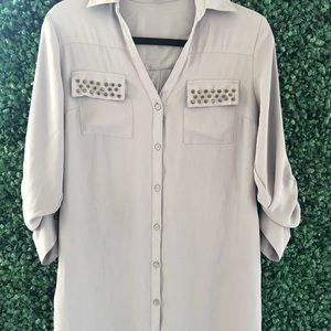Express gray dress shirt